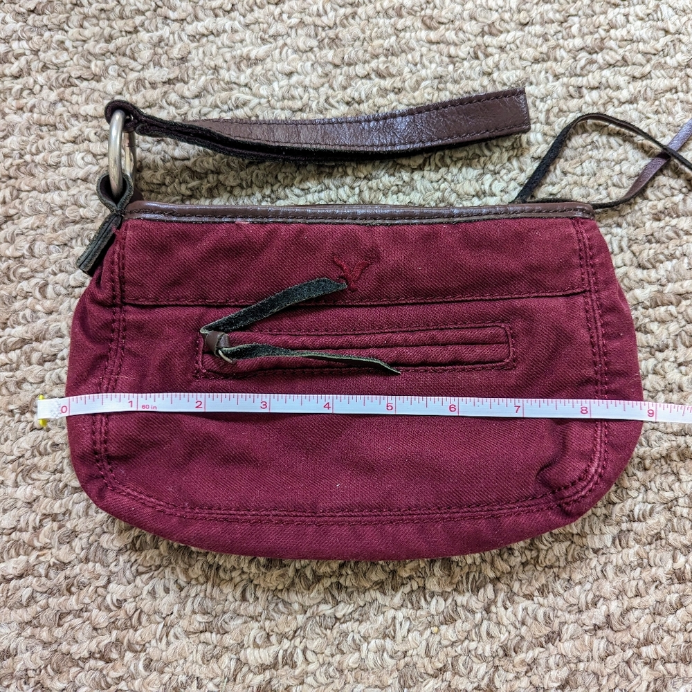 American Eagle Burgundy Wristlet